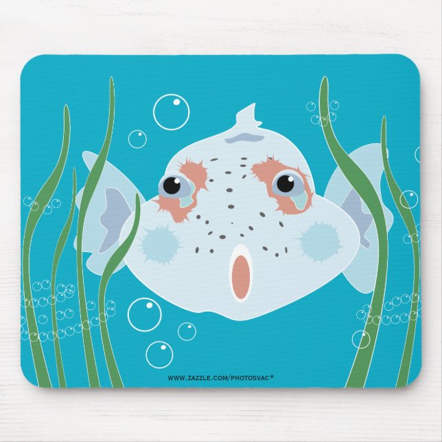 Funny Fish Mouse Pad (Front)