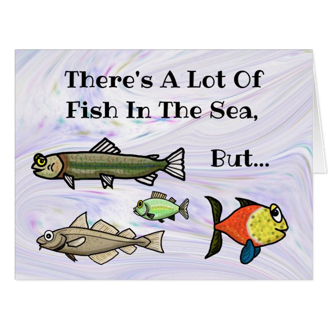 Funny Fish  Sole Mate Romantic Greeting Card (Front Horizontal)