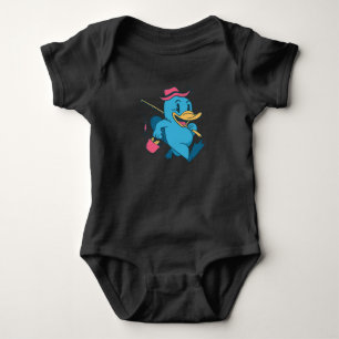 Funny Fisherman Duckbill Cartoon Design Baby Bodysuit