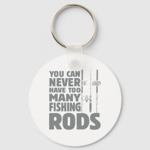 Funny Fisherman Fishing Rods Design Fishing Lovers Keychain