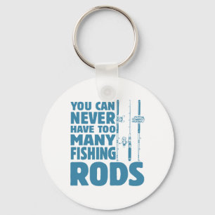 Funny Fisherman Fishing Rods Design Fishing Lovers Keychain