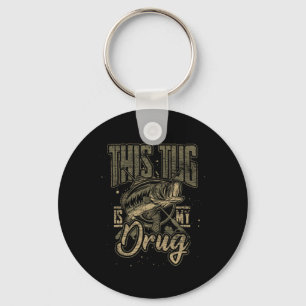 Funny Fisherman Gift Idea This Tug Is My Drug Fish Keychain