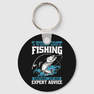 Funny Fisherman Of Course I'm Talking To Myself Wh Keychain