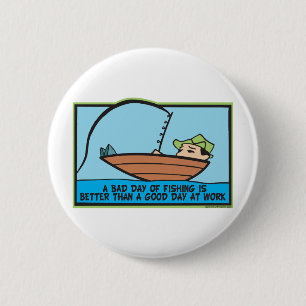 Funny Fisherman's 2 Inch Round Button