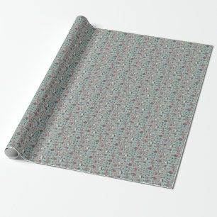 Funny fishes: hand-drawn seamless pattern. wrapping paper