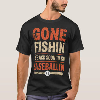 Funny Fishing And Baseball T-Shirt