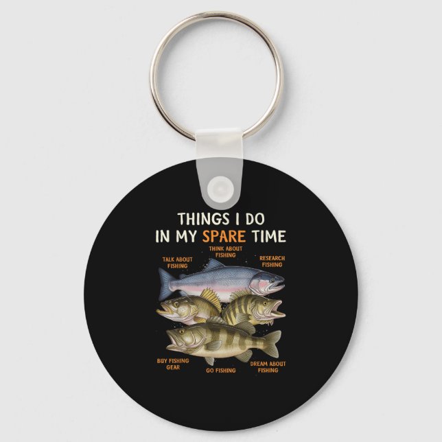 Funny Fishing Apparel For Men, Youth And Boys _ B  Keychain (Front)