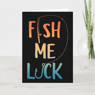 Funny Fishing Art For Men Boys Kids Fisherman Boat Card
