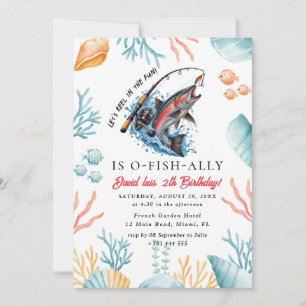 Funny Fishing Birthday Party Invitation