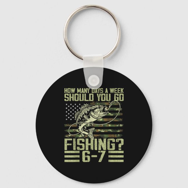Funny Fishing Boy Teens Kid Camouflage Usa Flag B  Keychain (Front)