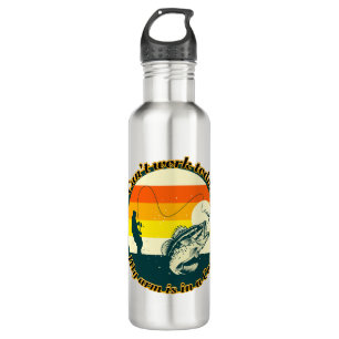 Funny Fishing Can't Work Today My Arm Is In A Cast 710 Ml Water Bottle