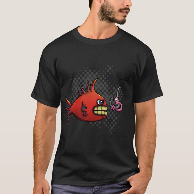 Funny Fishing cartoon T-Shirt (Front)