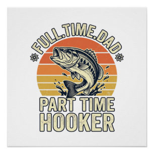 Funny Fishing Dad Vintage Bass Shirt Design (2)_1 Poster