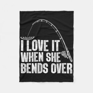 Funny Fishing Design For Men Women Fisherman Fishi Fleece Blanket