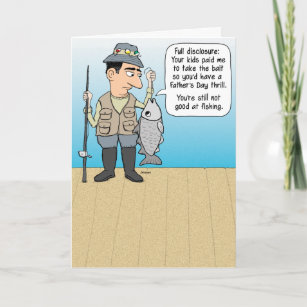 Funny Fishing Father's Day Card