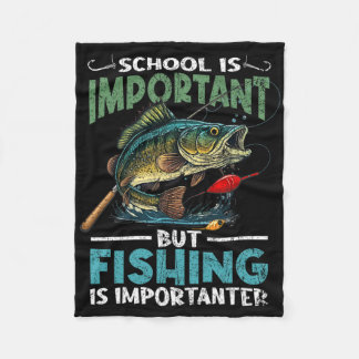 Funny Fishing For Boys Kids Youth Fish Saying B Fi Fleece Blanket