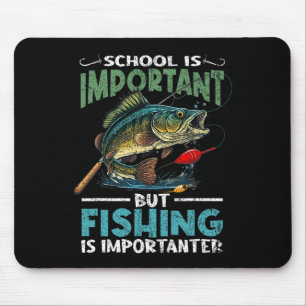 Funny Fishing For Boys Kids Youth Fish Saying B Fi Mouse Pad