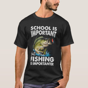 Funny Fishing For Boys Kids Youth Saying Bass Fish T-Shirt