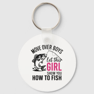 Funny Fishing For Girls Women Fisherman Fishing Lo Keychain
