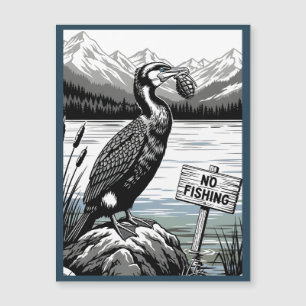 Funny fishing fridge magnet