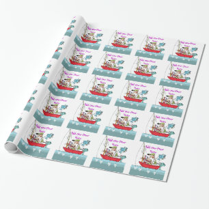 Funny Fishing Gag Gift Personalized Wrapping Paper