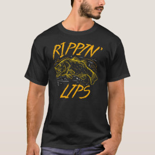 Funny Fishing Gag Rippin Lips T-Shirt