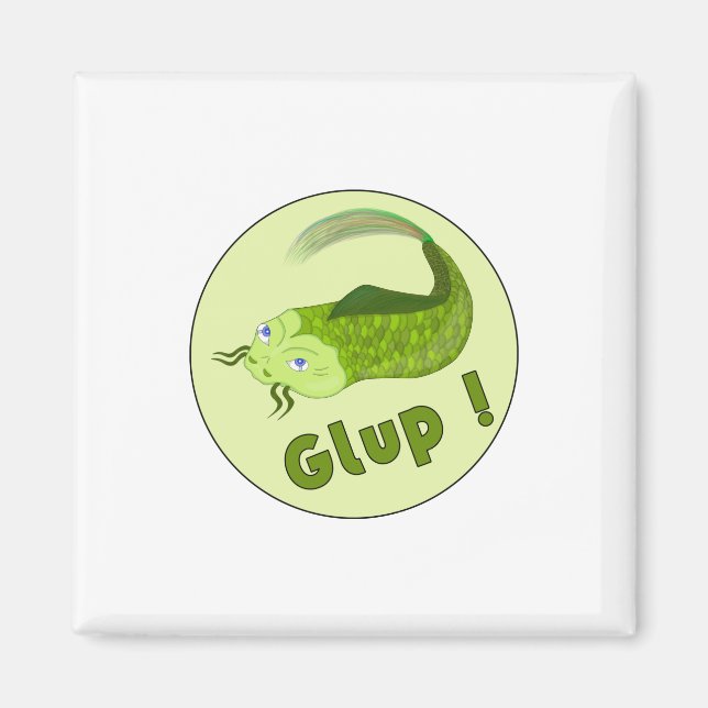 Funny Fishing Glup Magnet (Front)