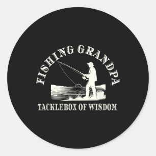 Funny Fishing Grandpa Appreciation Tacklebox Of Wi Classic Round Sticker