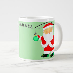 Funny Fishing Holiday Gift Large Coffee Mug