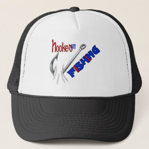 Funny Fishing Hooked On Fishing Trucker Hat