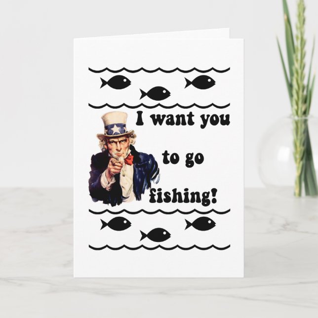 Funny fishing humour card (Front)