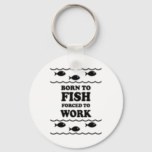 Funny fishing keychain