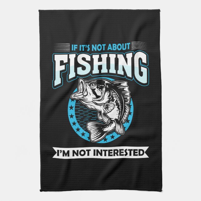 Funny fishing kitchen towel (Vertical)