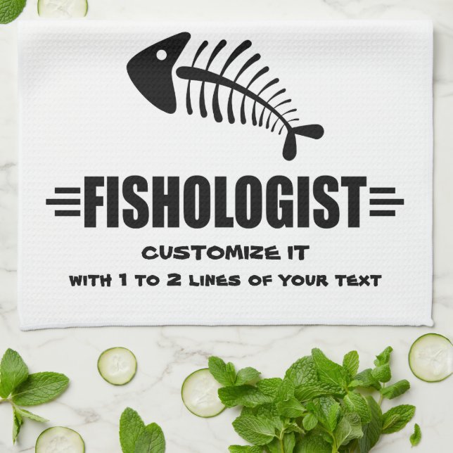 Funny Fishing Kitchen Towel (Folded)