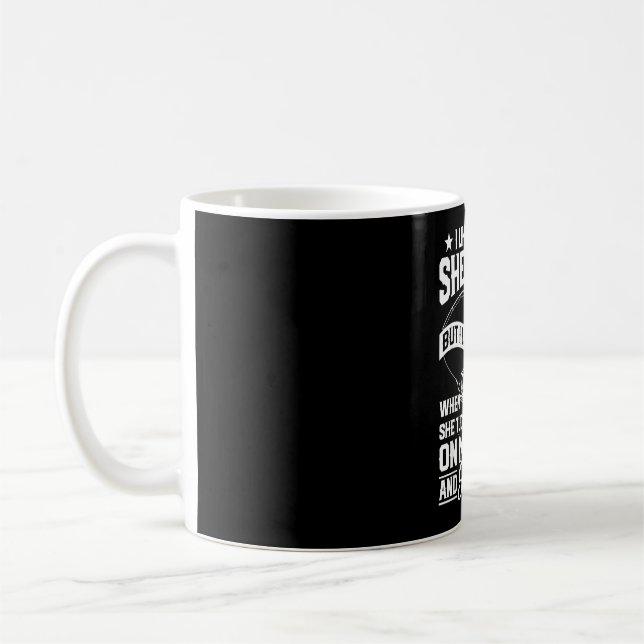 Funny fishing like when bends over but love coffee mug (Left)