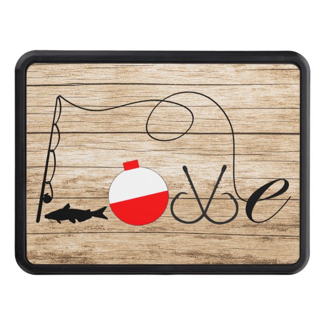 Funny Fishing Love Trailer Hitch Cover (Front)