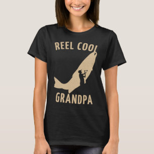 Funny Fishing Lover Grandfather Retired Reel Cool  T-Shirt