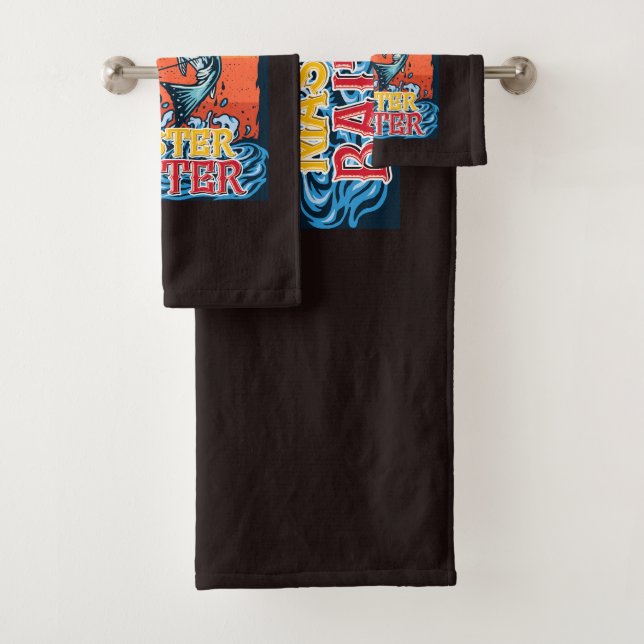 Funny Fishing Master Baiter Bath Towel Set (Insitu)