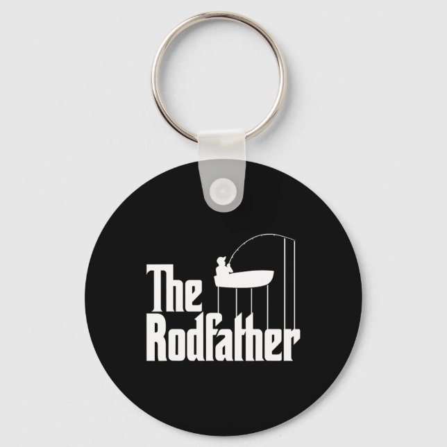 Funny Fishing Meme Of The Rodfather Fishing Rod  Keychain (Front)