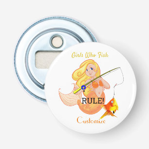 Funny Fishing Mermaid Girl Thunder_Cove  Bottle Opener