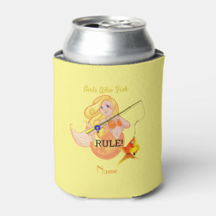 Funny Fishing Mermaid Girl Thunder_Cove   Can Cooler