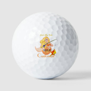 Funny Fishing Mermaid Girl Thunder_Cove   Golf Balls
