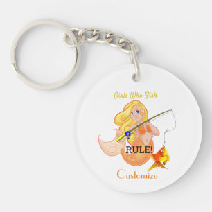Funny Fishing Mermaid Girl Thunder_Cove   Keychain