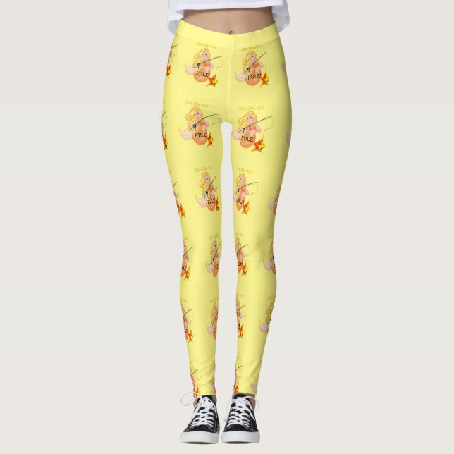 Funny Fishing Mermaid Girl Thunder_Cove   Leggings (Front)