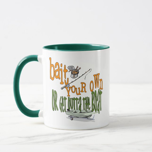 Funny Fishing Mug  Fishing Humour Fishing Bait (Left)