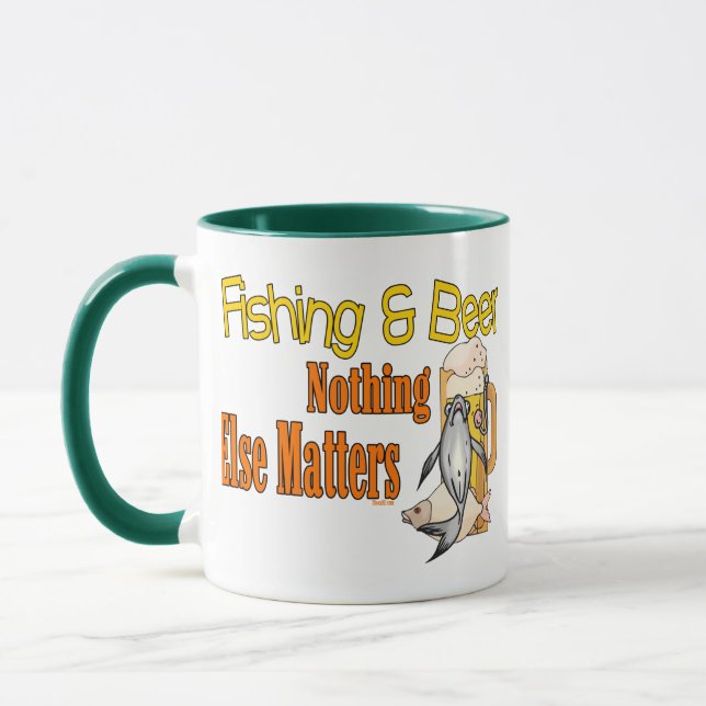Funny Fishing Mug  Fishing Humour Fishing Beer (Left)