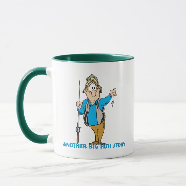 Funny Fishing Mug  Fishing Humour Fishing Big Fish (Left)