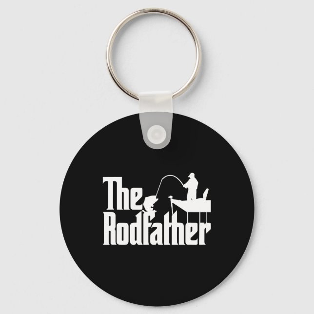 Funny Fishing Parody (the Rod Father)  Keychain (Front)