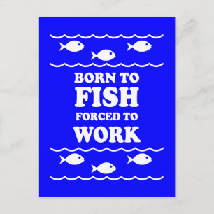 Funny fishing postcard