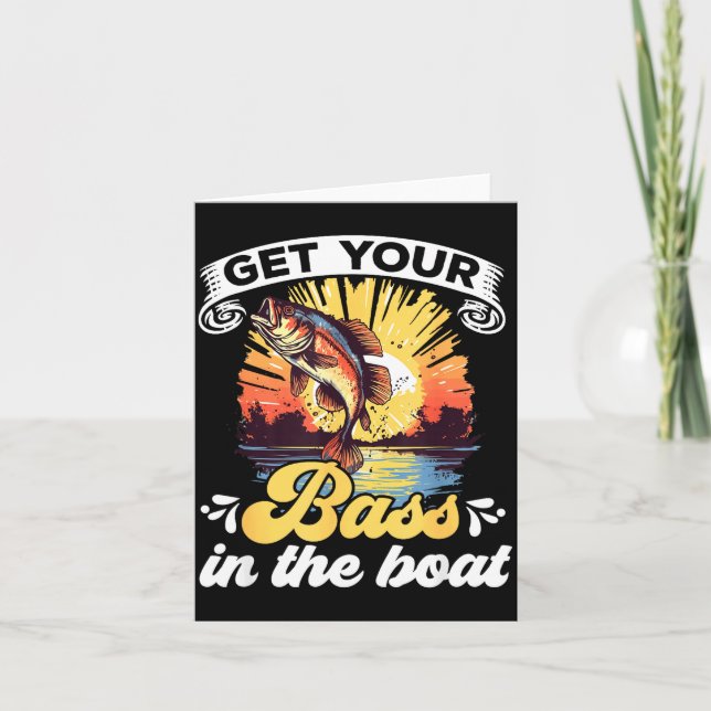 Funny Fishing Quote Hooked On B Fishing  Card (Front)